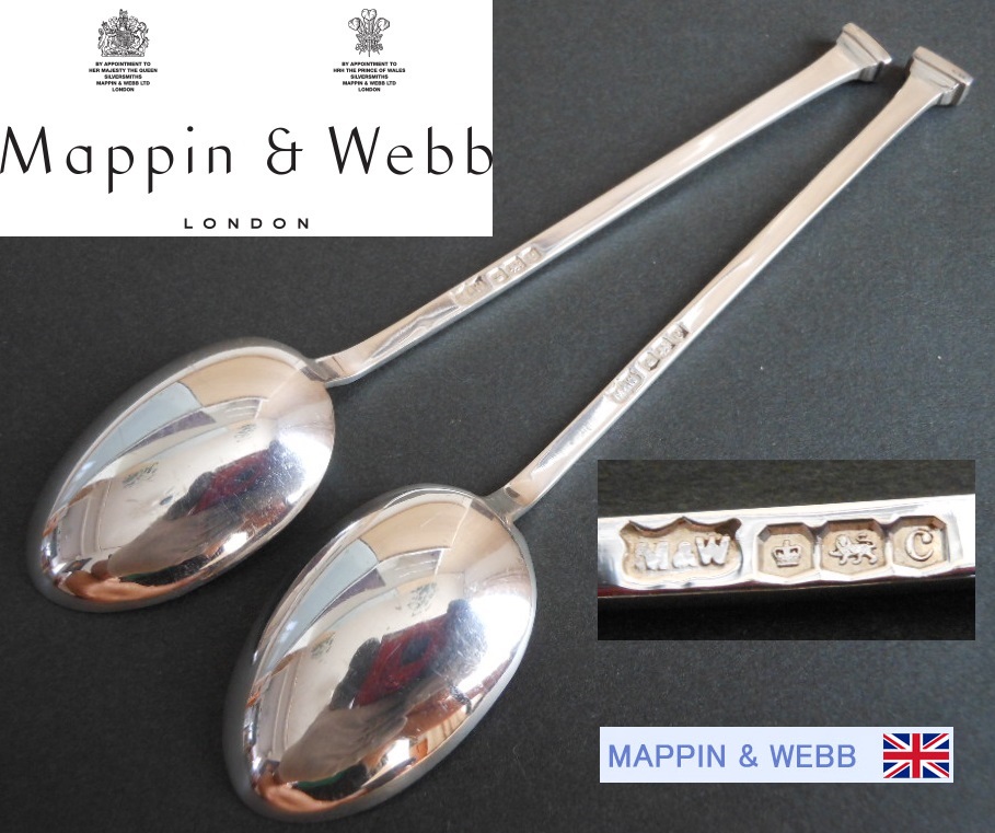 マッピン＆ウェッブ　純銀スプーンJAMESⅡ  スターリングシルバー　銀製　希少 食器 多様な